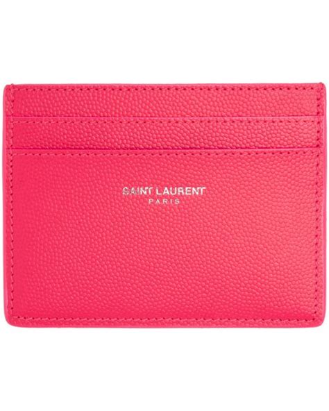 ysl card holder light pink|saint laurent card holder sale.